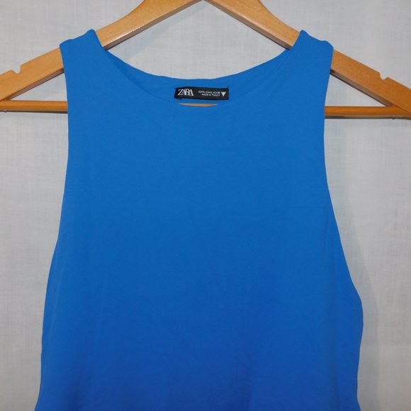 Zara Womens L Blue Halter Body Suit - Picture 2 of 5